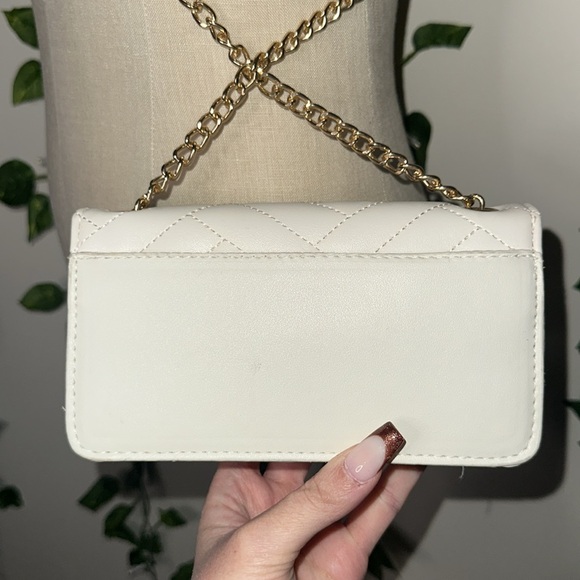 BEBE White Gold Crossbody Chain Strap Purse - Picture 8 of 9